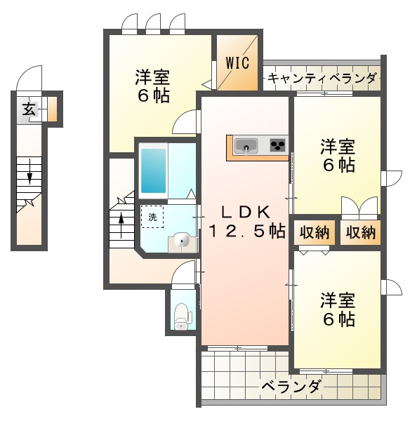 エステート霞ヶ丘の間取り
