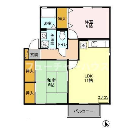 ユリウス　ＡＢの間取り