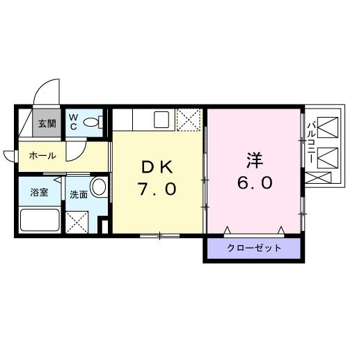 フェリスティ竹沢の間取り|間取りです。