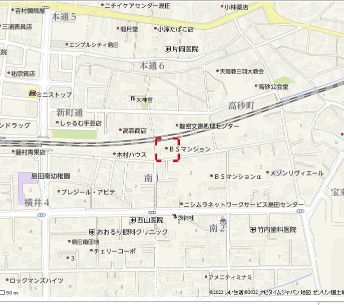 ＢＳマンション  の地図