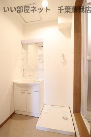 プランドール千葉寺の洗面所|忙しい朝の身支度もこれなら安心ですね！