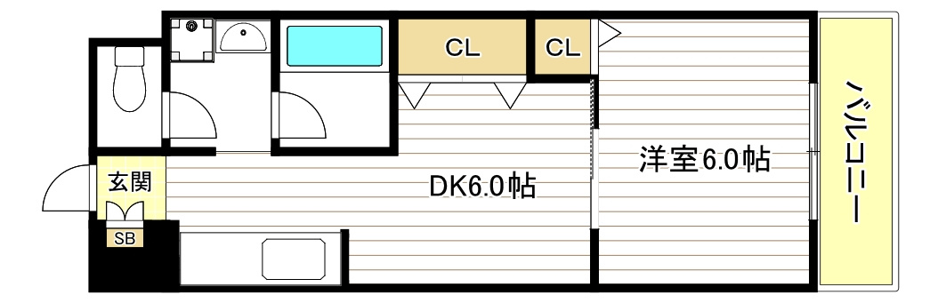 シャトー弁天弐番館の間取り