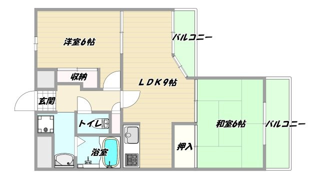大阪市淀川区三国本町１丁目の賃貸マンションの間取り