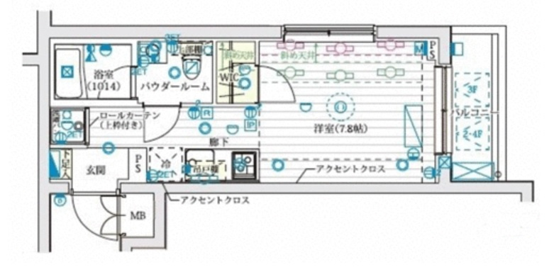 Le-lion（ル・リオン下丸子の間取り|洋室7.8帖バストイレ別独立洗面台にウォークインクローゼット付！