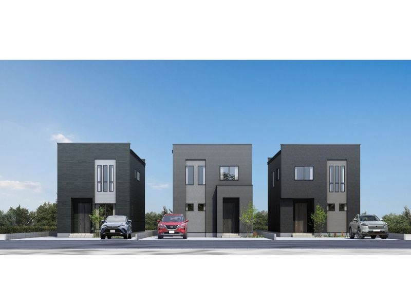 ☆選べる家具プレゼント☆今治市八町西3号地　4LDKの外観|スタイリッシュかつ重厚感あるおしゃれな外観！
大型ショッピングモールが近隣にあり、ファミリーはもちろん、全世代が暮らしやすい住環境が揃っています♪