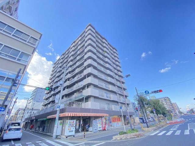 シャトー宿院の外観|システムキッチン交換済♪綺麗なキッチンで毎日のお料理も気持ちよくできますよ♪家族を身近に感じる対面式キッチンです！