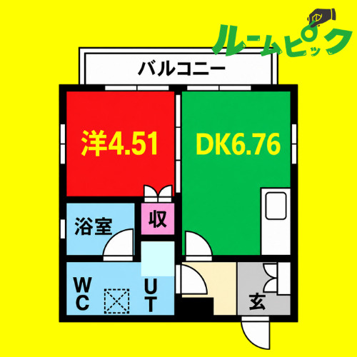 NEST黒川　名古屋市賃貸　仲介手数料無料の間取り