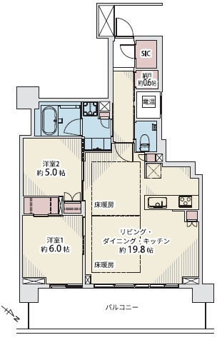 【間取り】 | ベイシティタワーズ神戸WEST