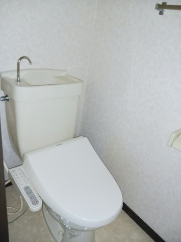 落ち着いた色調のトイレです