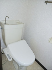 落ち着いた色調のトイレです