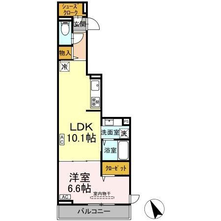 D Paina 中野島ⅢAの間取り