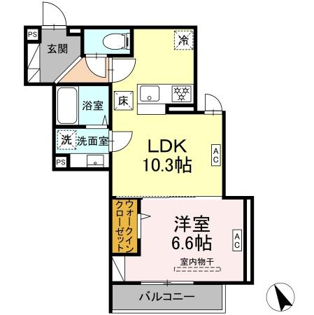 D Paina 中野島ⅢAの間取り