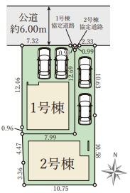 宝塚市高司　第3期　新築一戸建ての区画図|全2区画