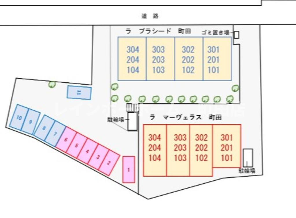 ラ　プラシード　町田※初期費用分割あと払いサービス利用可能物件の区画図