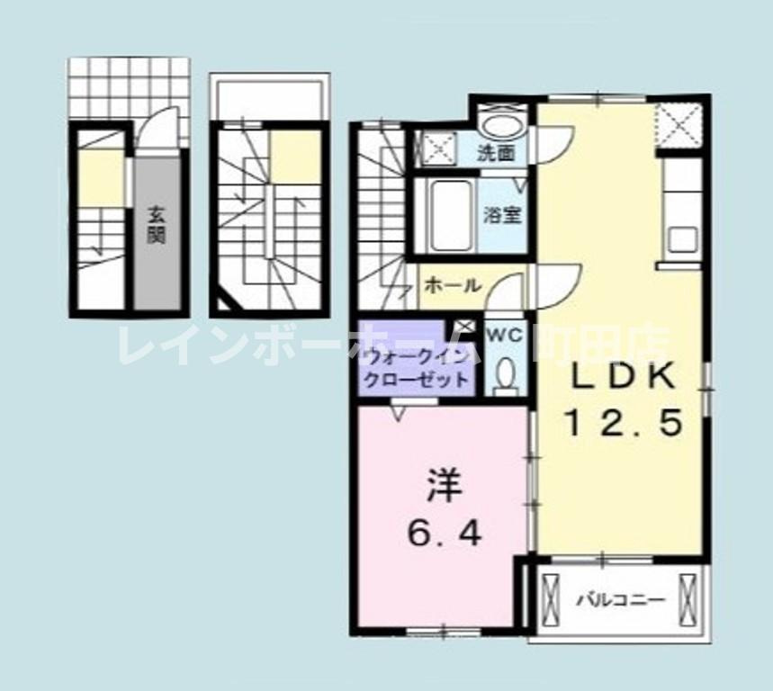 ラ　プラシード　町田※初期費用分割あと払いサービス利用可能物件の間取り