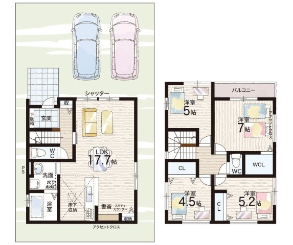 ■宝塚市高司　第3期　新築一戸建ての間取り|1号地