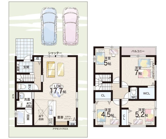 ■宝塚市高司　第3期　新築一戸建ての間取り|1号地