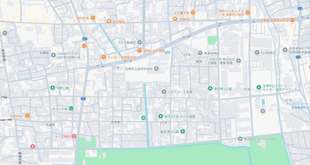 宝塚市高司　第3期　新築一戸建ての地図