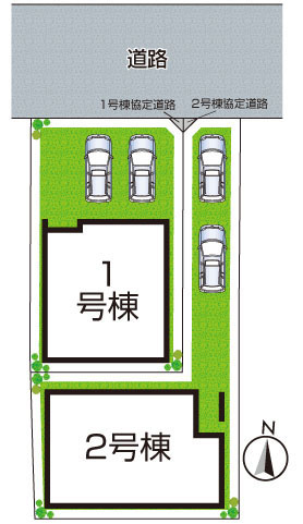 ■宝塚市高司　第3期　新築一戸建ての区画図|全2区画