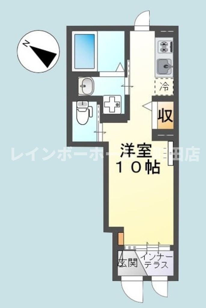 メゾン　ド　マロン※初期費用分割あと払いサービス利用可能物件の間取り