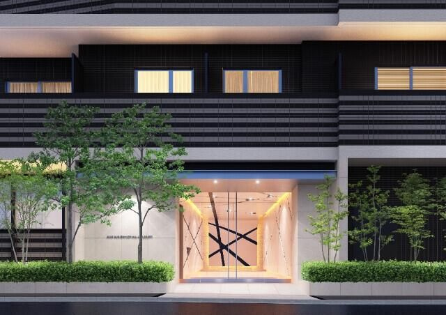 ＡＸＡＳ武蔵小山アジールコートのエントランス|落ち着いたエントランスです