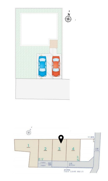 鴻巣市滝馬室　新築一戸建て　5区画　03の区画図|3号棟