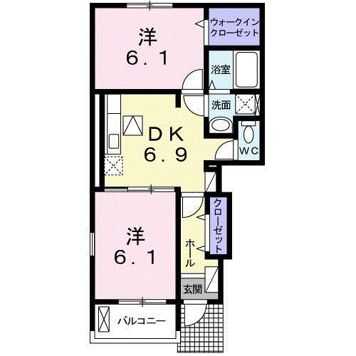 プロムナード弐番館の間取り