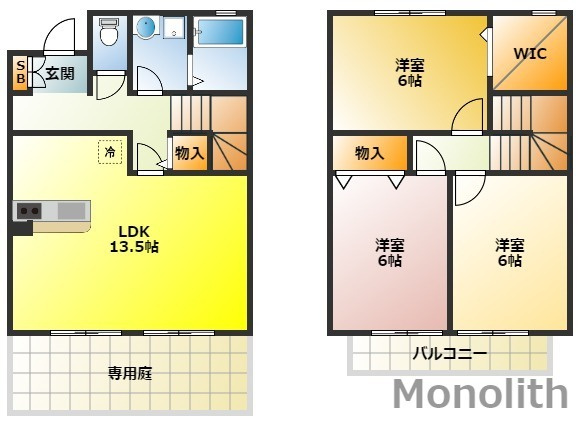 プロスパーリヨC棟の間取り