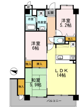 【間取り】 | フローラ東館