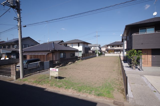 下野市下古山１丁目　土地の外観|南側道路に面し陽当たり良好