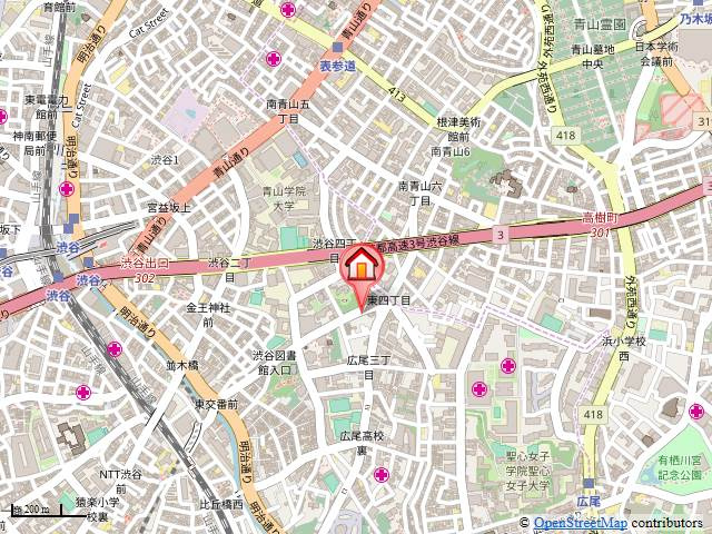 【地図】 | ブランズ渋谷常盤松