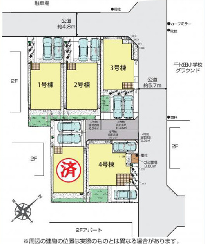 《仲介手数料半額》坂戸市千代田2丁目5期　全5棟　2号棟の区画図