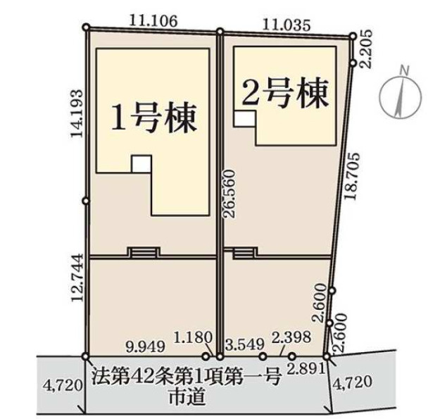 リーブルガーデン箕郷町生原第2の区画図