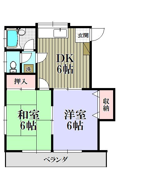 メゾン芝山Bの間取り