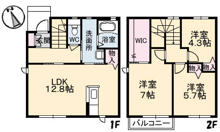 シャーメゾンTOMO　D棟の間取り