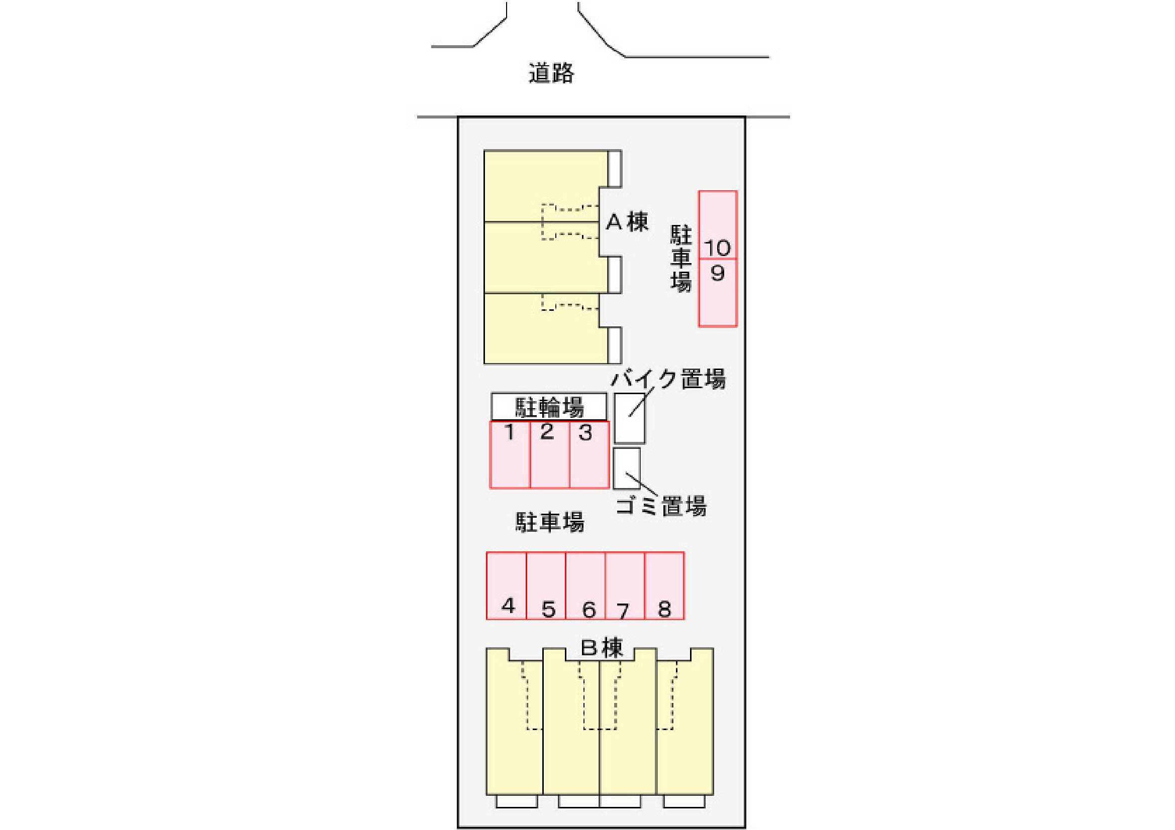 サニー　クレメント　Ⅱの区画図