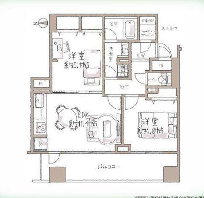 リッツタワー八王子の間取り|～八王子駅徒歩5分・京王八王子駅徒歩6分　内装フルリノベ予定マンション～