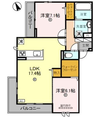 【間取り】 | Avancee鳳A棟