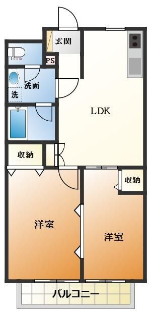 ケヤキの庄Ａ棟の間取り