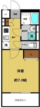 セオリー大阪東DOORの間取り