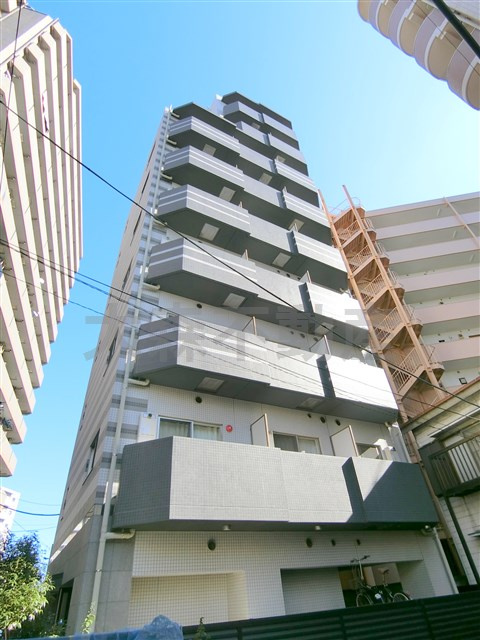 ライズコート大森町の外観|2012年11月築　RC鉄筋コンクリート造地上9階建て1K～1LDK総戸数22戸
ペット可分譲賃貸マンション　東京都大田区大森西5丁目京急本線大森町駅近、
梅屋敷駅、平和島駅も徒歩圏内