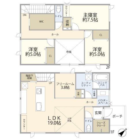 西野7条6丁目　一戸建ての間取り