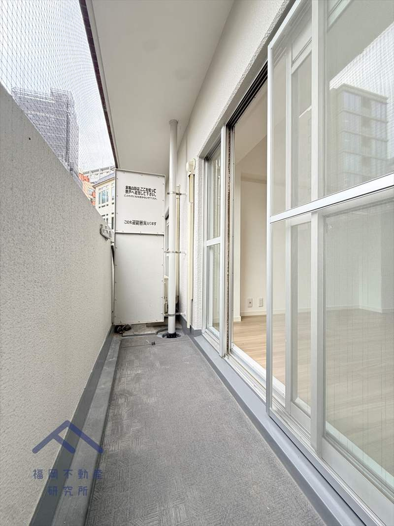 皐月マンション博多のバルコニー