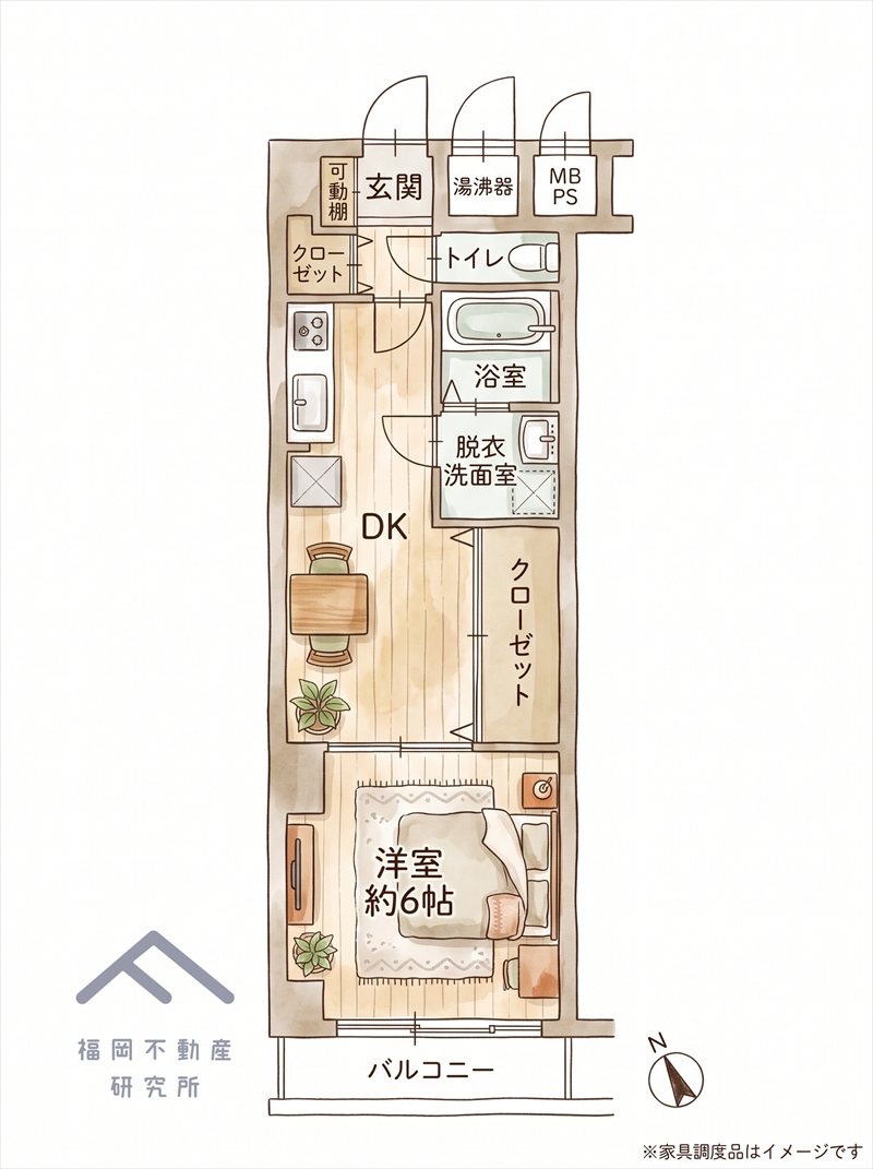 皐月マンション博多の間取り