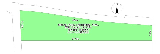 上原2丁目土地の区画図