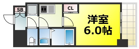 【間取り】 | プレサンス南堀江 仲介手数料無料