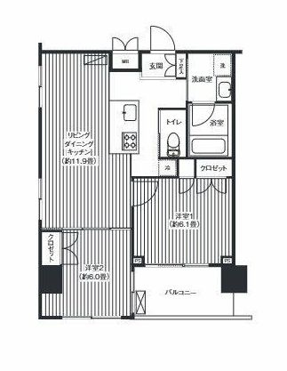 グランハイツ錦糸町の間取り|間取りです。