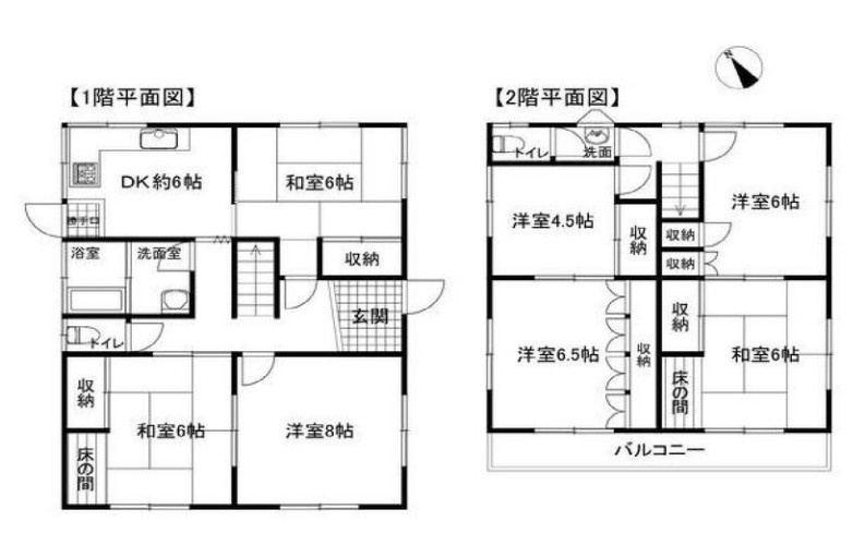 明石市魚住町金ケ崎　中古戸建の間取り|●年中無休：当日予約可●収納スペース豊富！ゆったりとした7DKの間取りです。