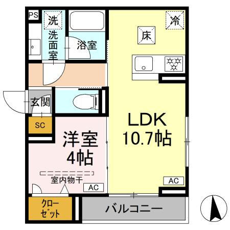 D paina 犬蔵の間取り