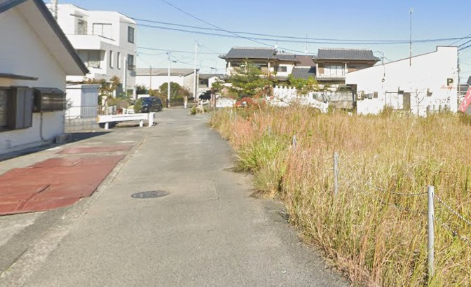 【新築戸建】　いわき市錦町第34の前面道路含む現地写真|西側5ｍ公道